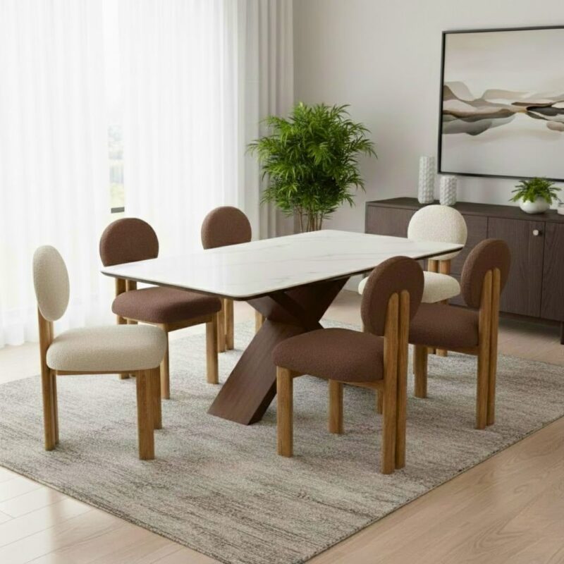 Pack Marcia table et 6 chaises Rustica