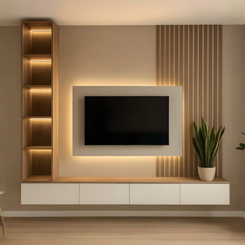 Arlix, habillage mural bois tv​